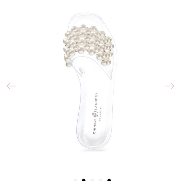 Chinese Laundry Shoes - New Chinese Laundry clear Bryer pearl slides size 8